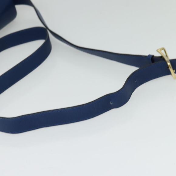 CELINE Shoulder Bag Leather Blue Gold - Picture 7 of 12